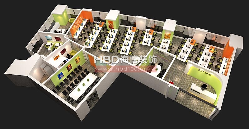 辦公室裝修鳥(niǎo)瞰圖 辦公室裝修鳥(niǎo)瞰圖