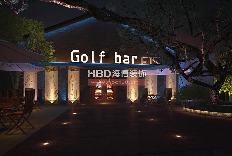 高爾夫酒吧設計 外墻效果圖 高爾夫酒吧設計 外墻效果圖