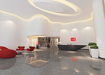 韓彩化妝品公司前臺(tái)接待廳設(shè)計(jì) 韓彩化妝品公司前臺(tái)接待廳設(shè)計(jì)