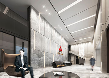 地產(chǎn)營銷中心辦公樓裝修設計 佳龍集團
